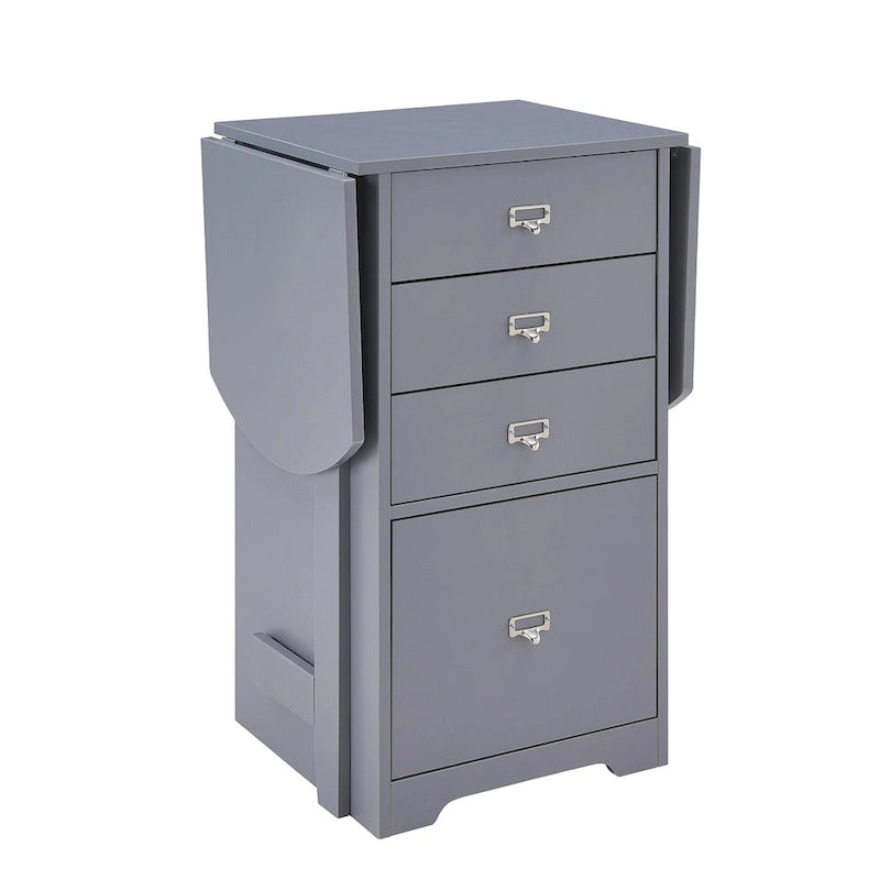 SEI Furniture London White Fold-out Organizer and Craft Desk