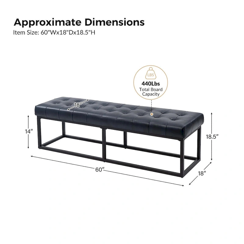 Alicia Classic Genuine Leather Durable Easy Suitable Bedroom Bench by HULALA HOME