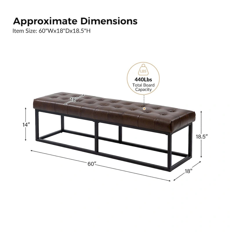 Alicia Classic Genuine Leather Durable Easy Suitable Bedroom Bench by HULALA HOME