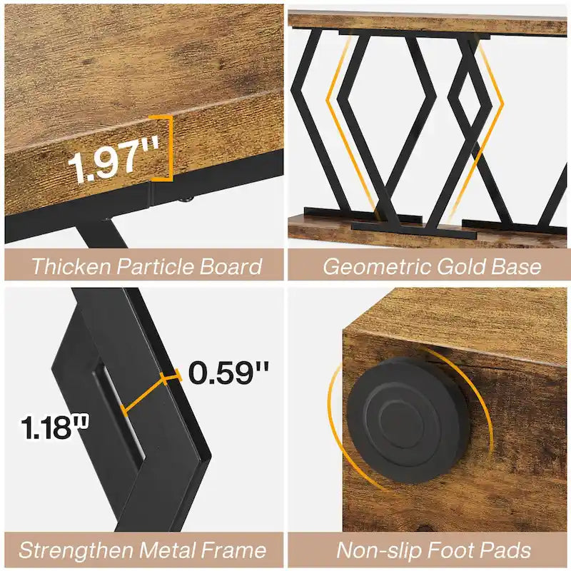 70.9 Inch Long Sofa Console Table for Entryway,Modern Hallway Accent Tables with Stylish Metal Legs