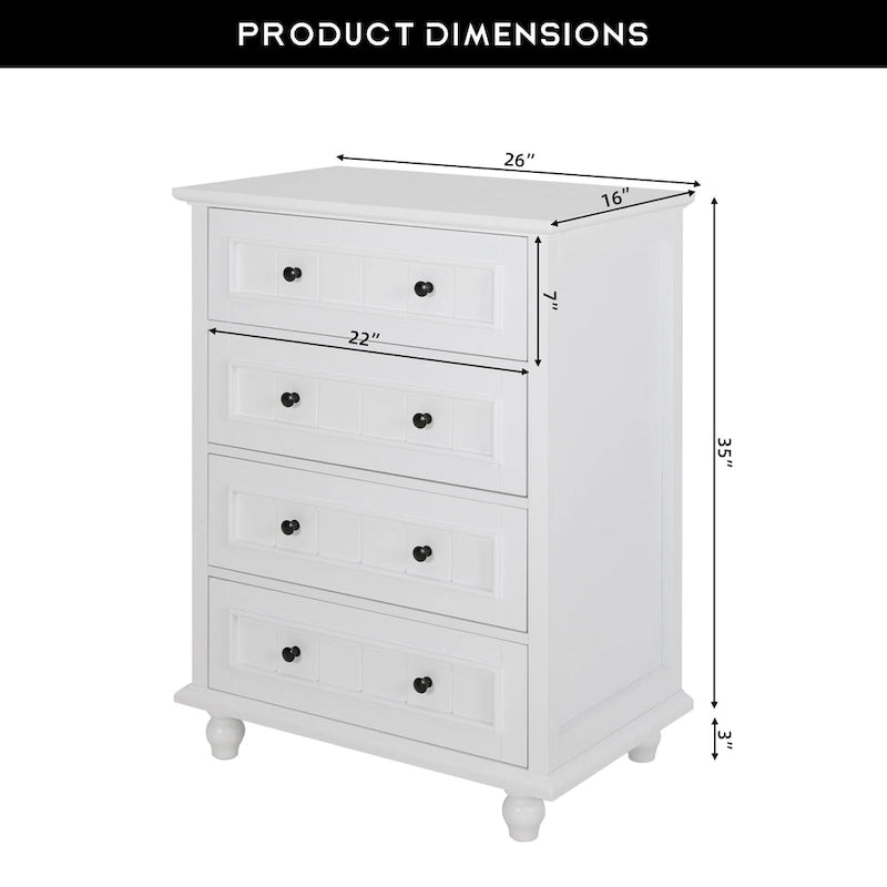 4 Drawer Large Chest Drawers Furniture Wide Storage Cabinet Bedroom Living Room