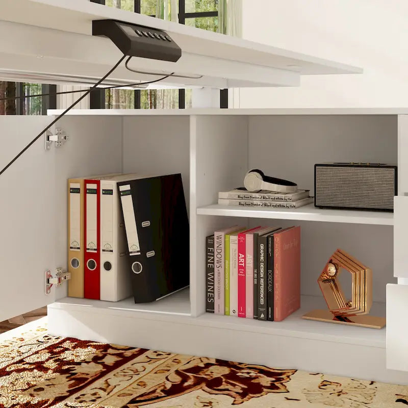 Ultimate Home Office Desk with Electric Lift Top Wrting Desk Working