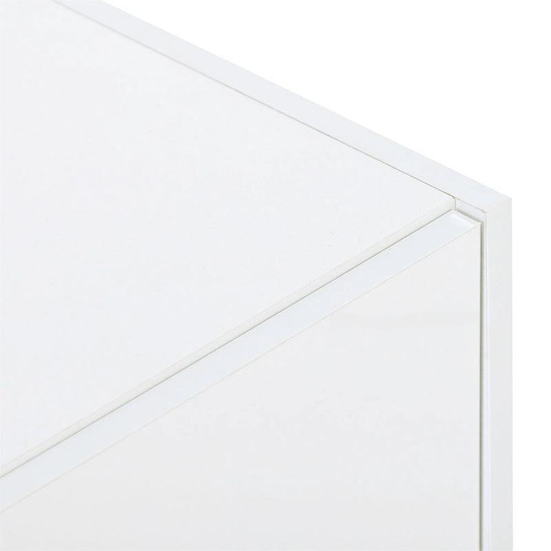 Modern Rectangle TV Stand for TVs Up to 80 with High Gloss UV Surface