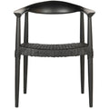 SAFAVIEH Trix Bandelier Black Dining Arm Chair - 24.8 x 18.9 x 30.7 - 25W x 19D x 31H