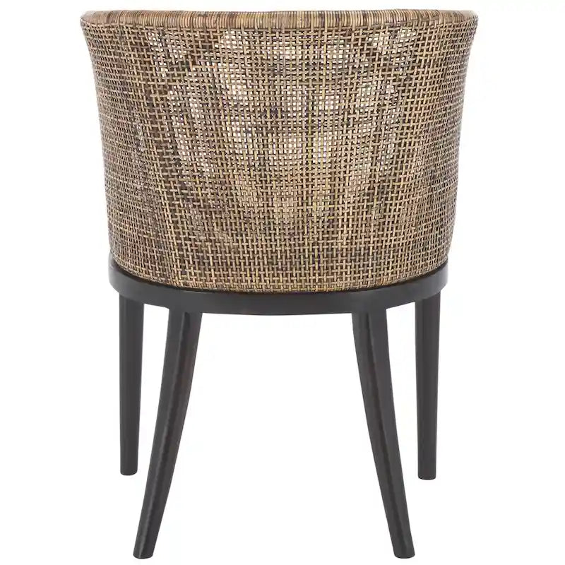 SAFAVIEH Olafia Dining Brown/ Black Arm Chair - 22.3 x 23.3 x 31.5 - 22Wx23Dx32H