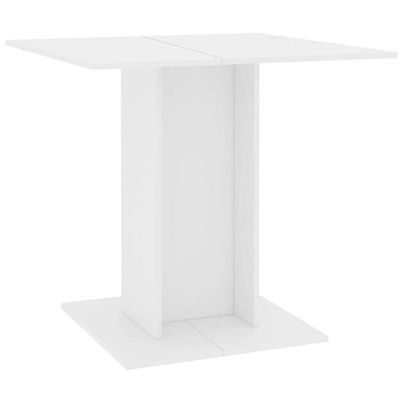 vidaXL Dining Table White 31.5x31.5x29.5 Engineered Wood