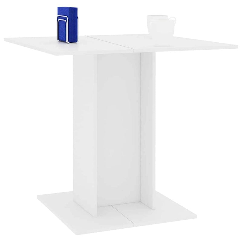 vidaXL Dining Table White 31.5x31.5x29.5 Engineered Wood