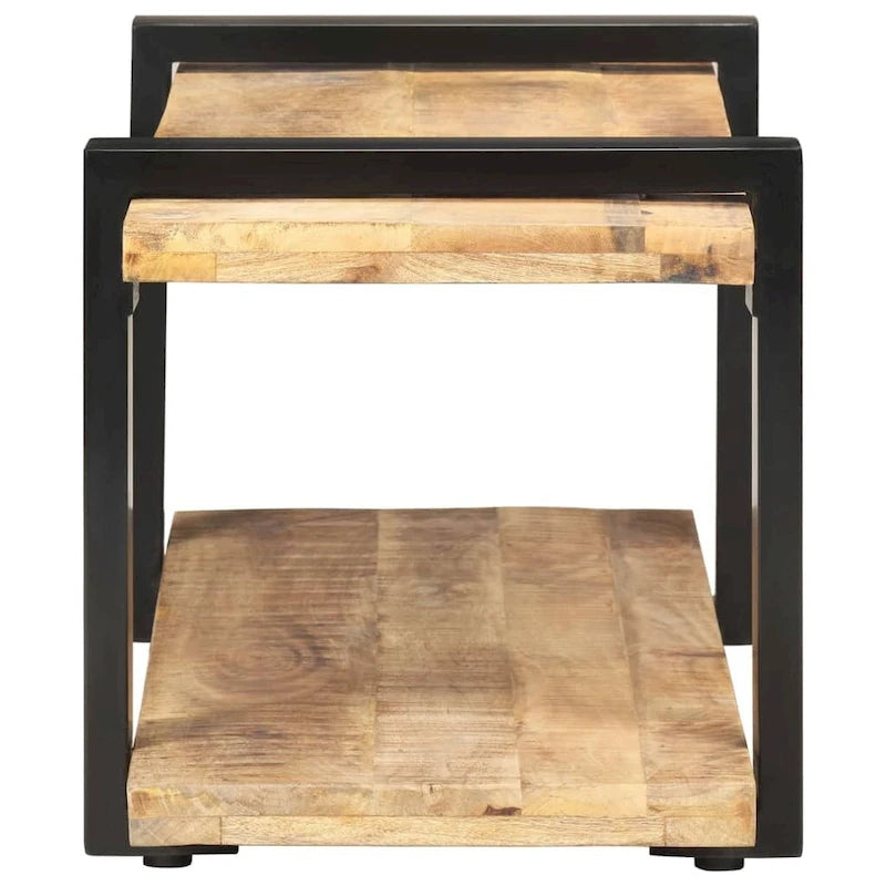 vidaXL TV Stand 35.4x15.7x15.7 Rough Mango Wood