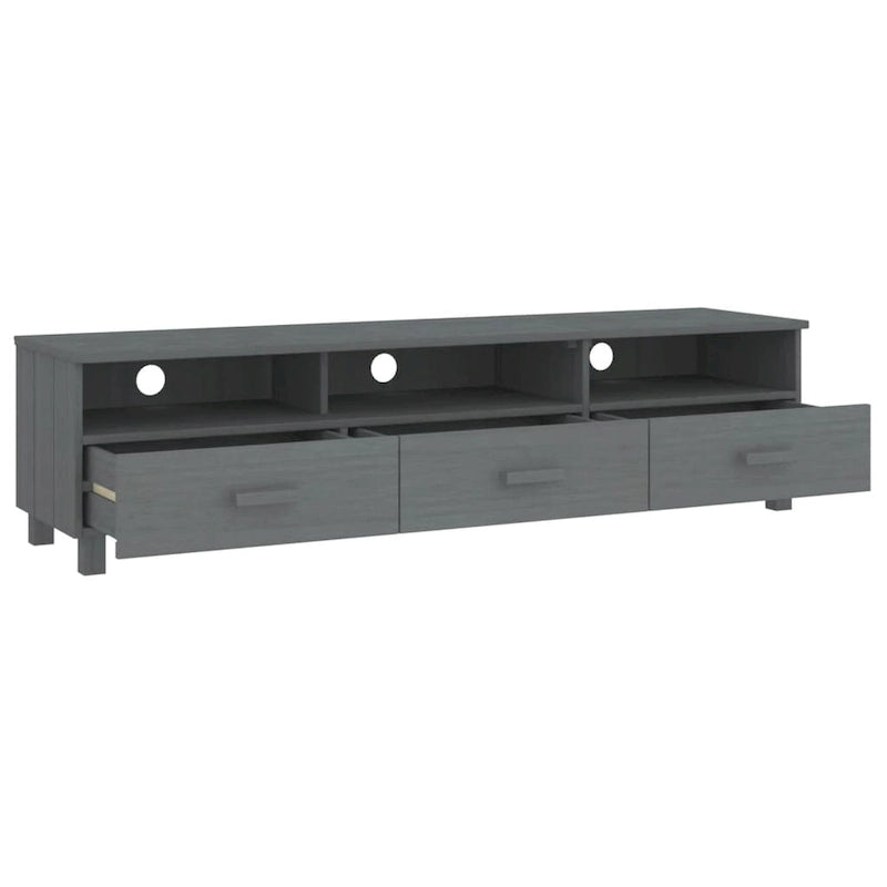 vidaXL TV Stand TV Console Sideboard TV Unit Cupboard HAMAR Solid Wood Pine - 62.2x15.7x15.7