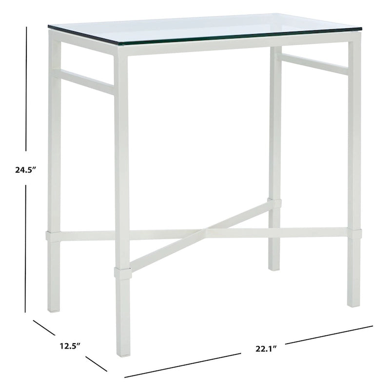 SAFAVIEH Couture Vallie Side Table - 22 W x 13 D x 25 H - 22Wx13Dx25H