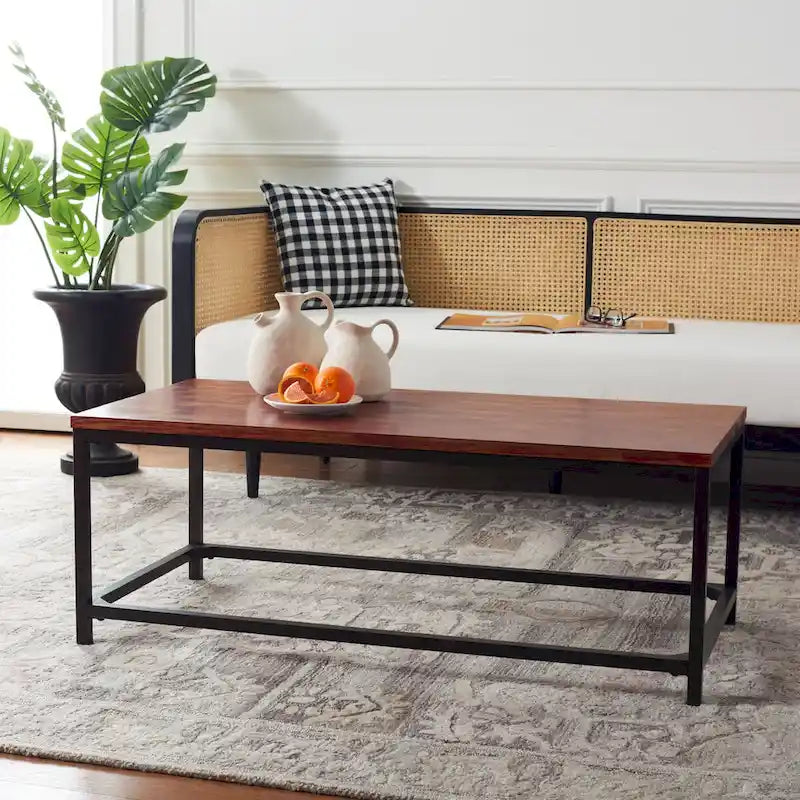 SAFAVIEH Aino Reclamined Wood Finish Coffee Table - 48 x 24 x 17.7 - 48Wx24Dx18H