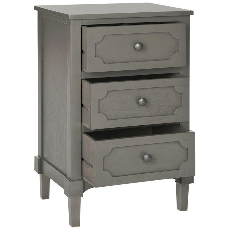 SAFAVIEH Dinah Grey 3-Drawer Storage Side Chest - 16.9 x 13.4 x 26.8 - 17Wx13Dx26H