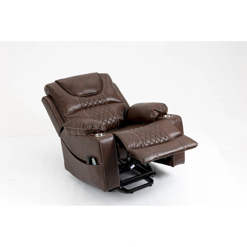 Power Lift Recliner Leather with Massage and Heating
