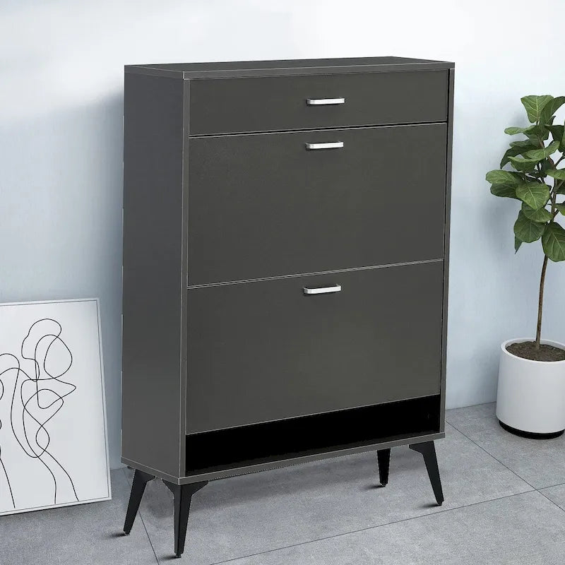 Minimalist Design Wooden Shoe Storage Cabinet, For Entrance Hallway Use