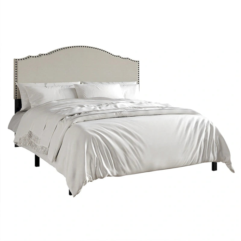 CraftPorch Traditional Upholstered Bed with Nightstand and Bench 3-pieces Bedroom Set