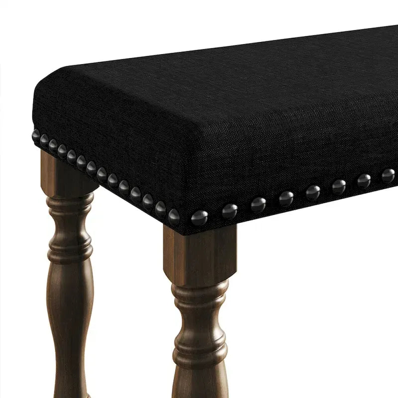 CraftPorch Traditional Upholstered Bed with Nightstand and Bench 3-pieces Bedroom Set