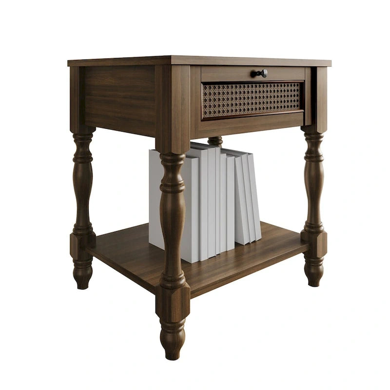 CraftPorch Traditional Upholstered Bed with Nightstand and Bench 3-pieces Bedroom Set