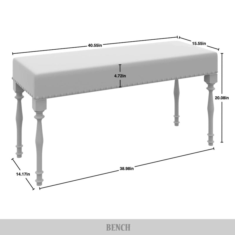 CraftPorch Traditional Upholstered Bed with Nightstand and Bench 3-pieces Bedroom Set