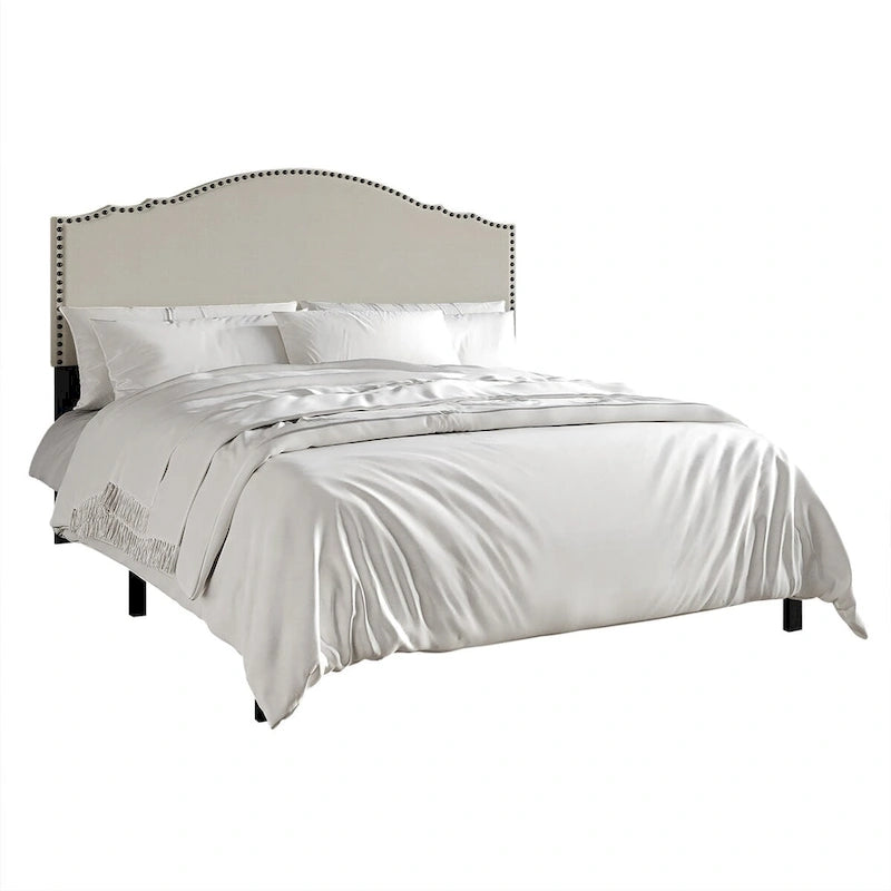 CraftPorch Traditional Upholstered Bed with Nightstand and Bench 3-pieces Bedroom Set