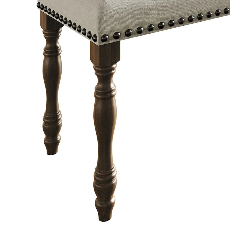 CraftPorch Traditional Upholstered Bed with Nightstand and Bench 3-pieces Bedroom Set