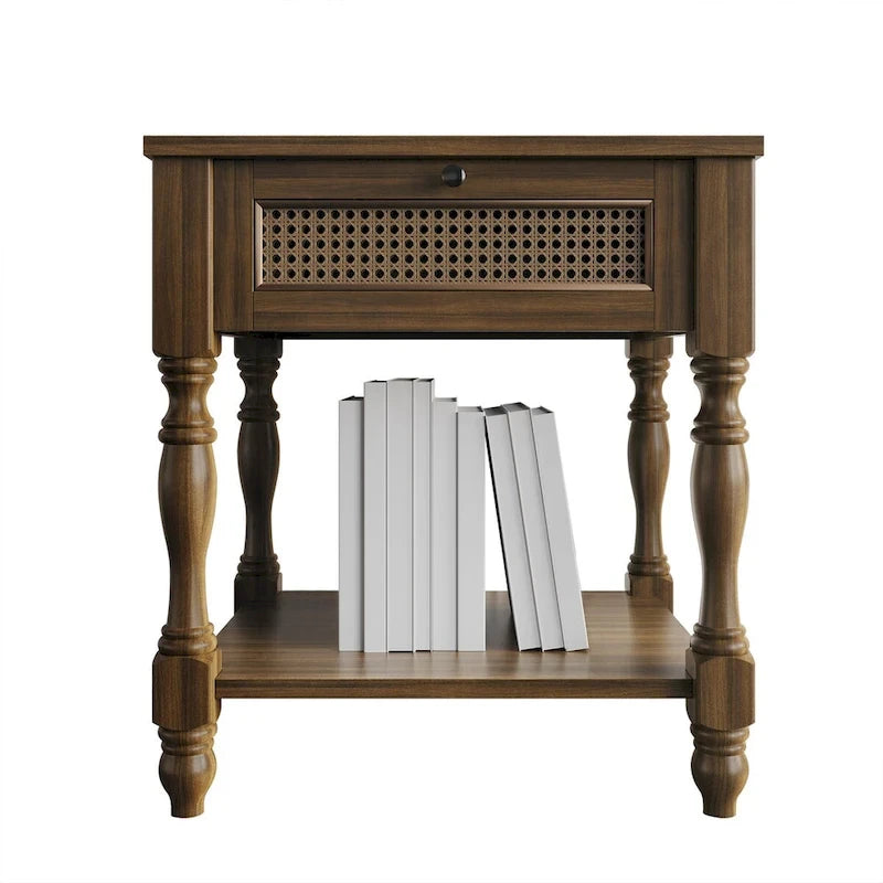 CraftPorch Traditional Upholstered Bed with Nightstand and Bench 3-pieces Bedroom Set