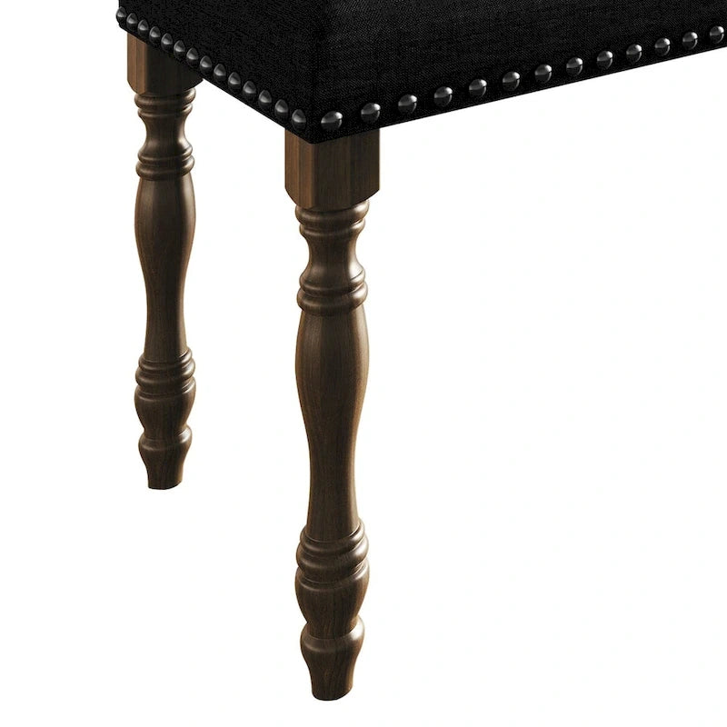 CraftPorch Traditional Upholstered Bed with Nightstand and Bench 3-pieces Bedroom Set