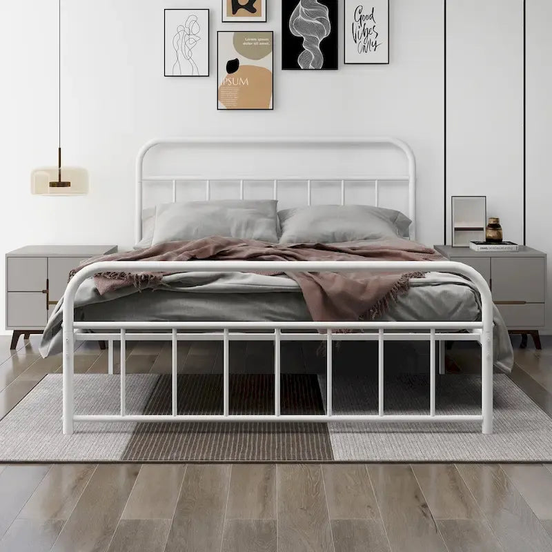 Alazyhome Platform Metal Bed Frame, Easy Assembly
