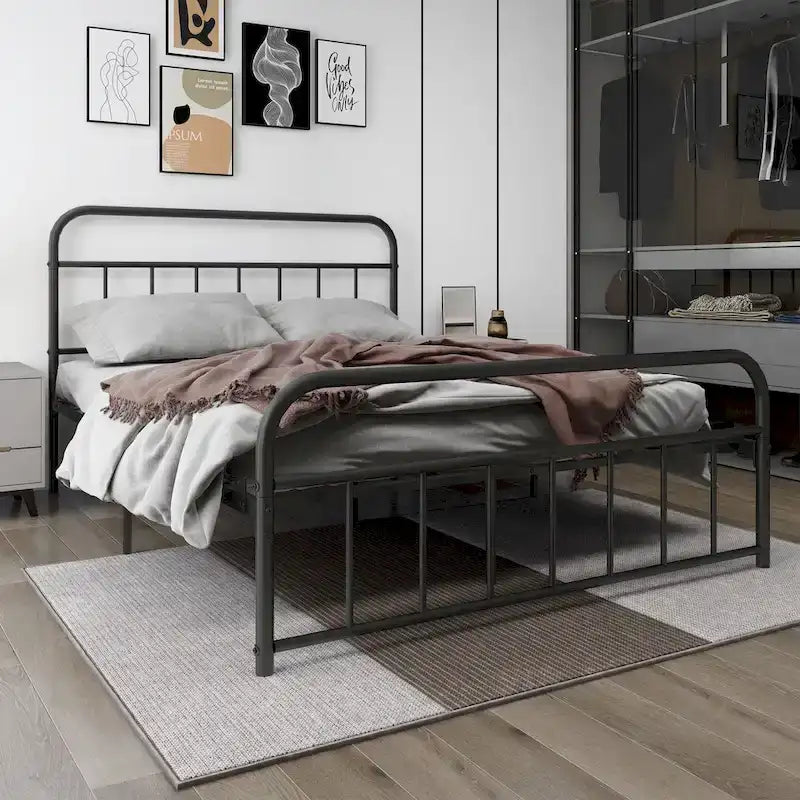 Alazyhome Platform Metal Bed Frame, Easy Assembly