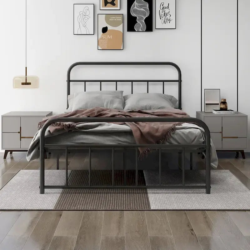 Alazyhome Platform Metal Bed Frame, Easy Assembly