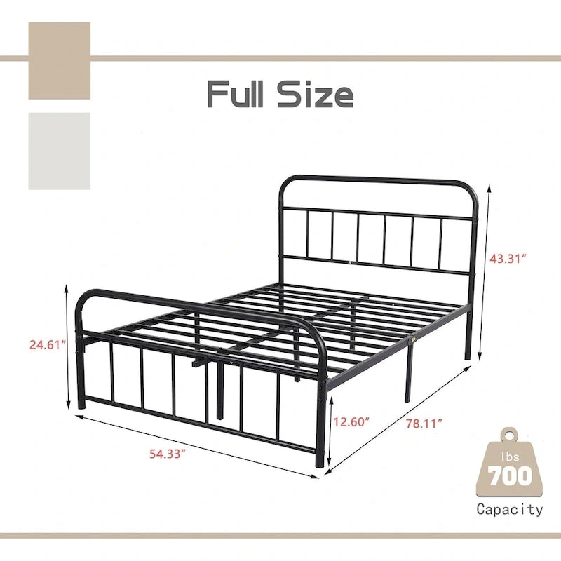 Alazyhome Platform Metal Bed Frame, Easy Assembly