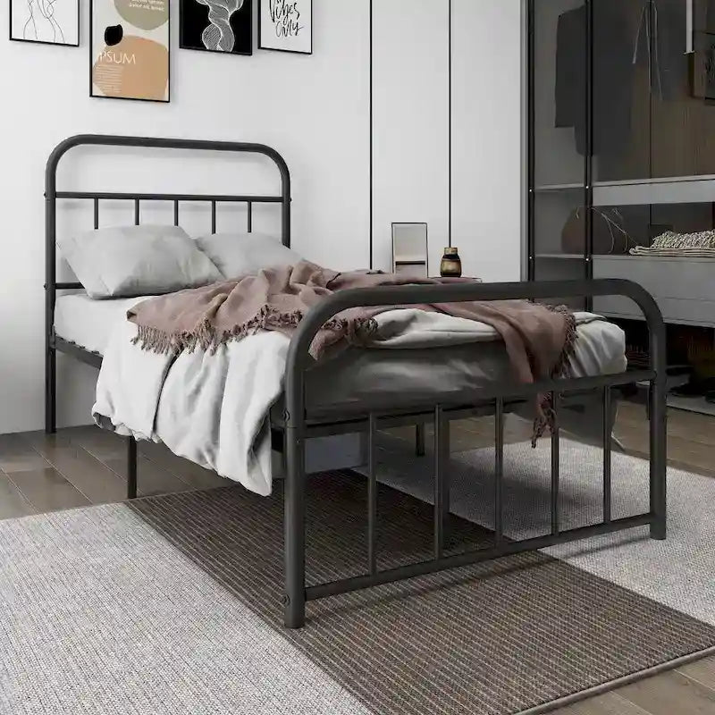 Alazyhome Platform Metal Bed Frame, Easy Assembly