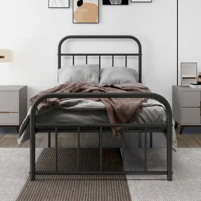 Alazyhome Platform Metal Bed Frame, Easy Assembly