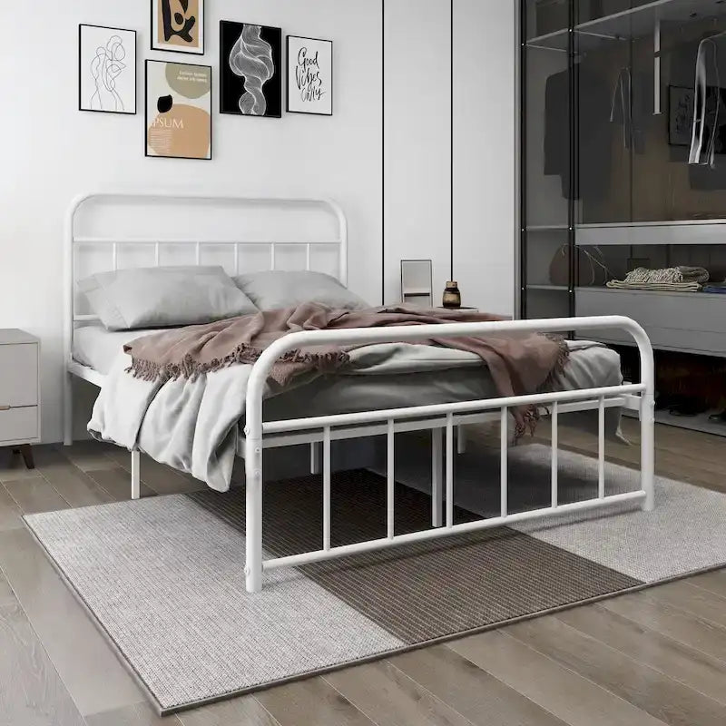 Alazyhome Platform Metal Bed Frame, Easy Assembly
