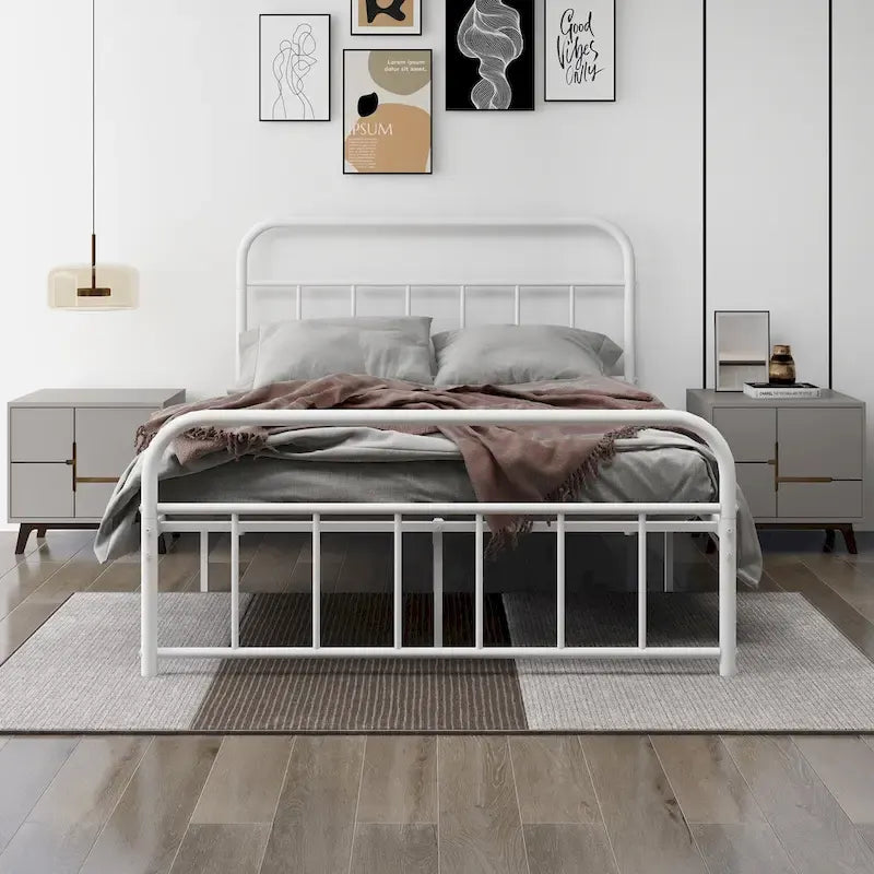 Alazyhome Platform Metal Bed Frame, Easy Assembly