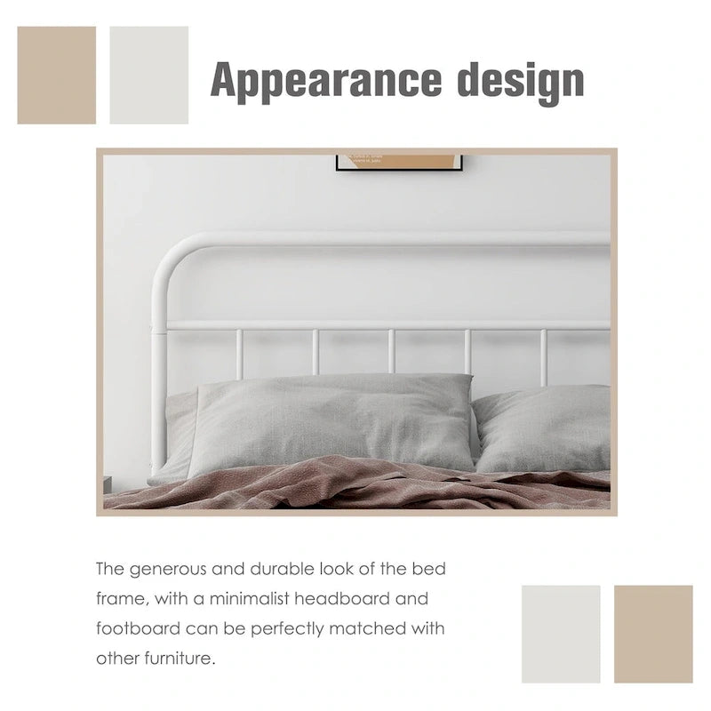 Alazyhome Platform Metal Bed Frame, Easy Assembly