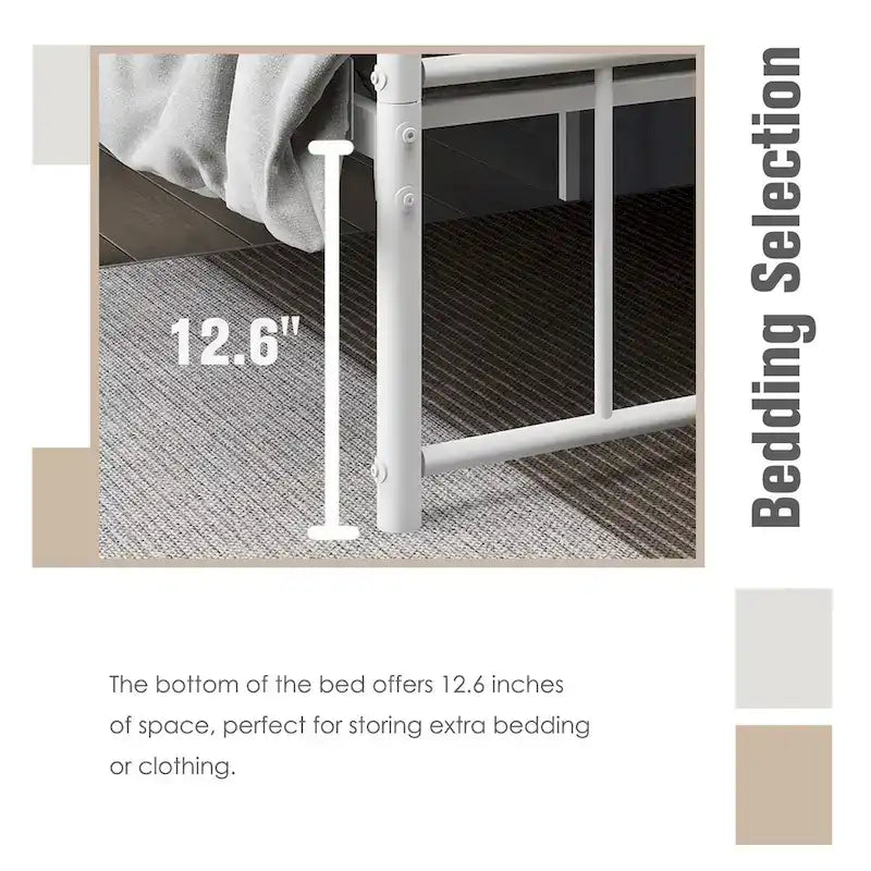 Alazyhome Platform Metal Bed Frame, Easy Assembly