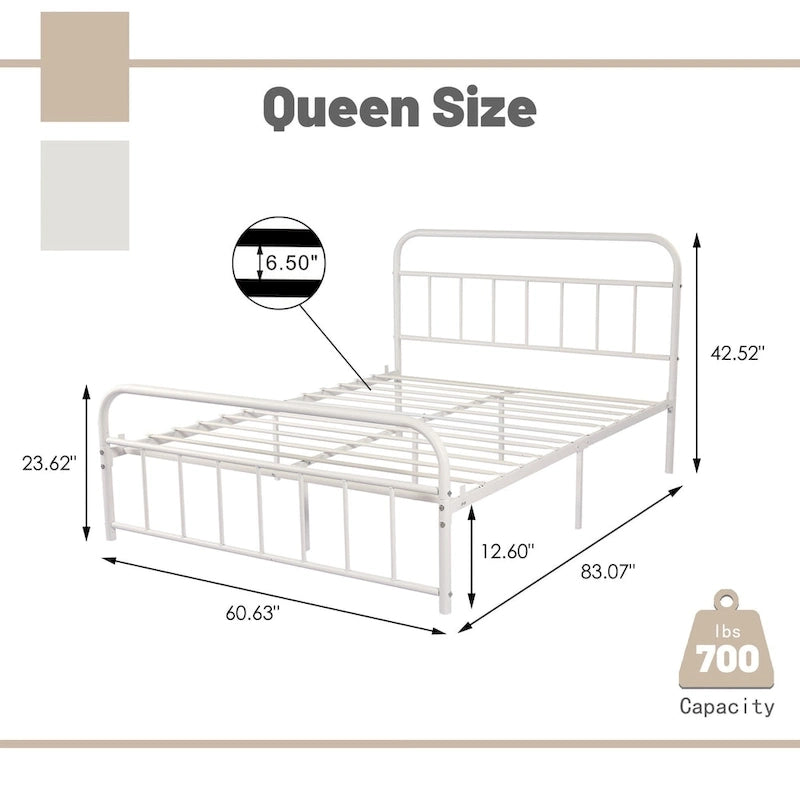 Alazyhome Platform Metal Bed Frame, Easy Assembly
