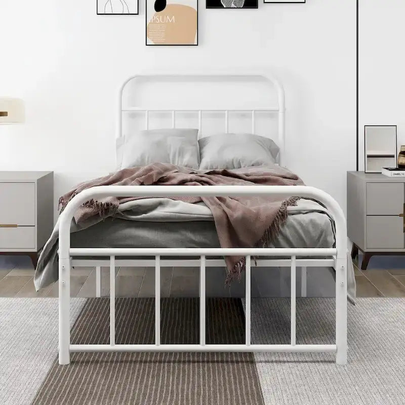 Alazyhome Platform Metal Bed Frame, Easy Assembly