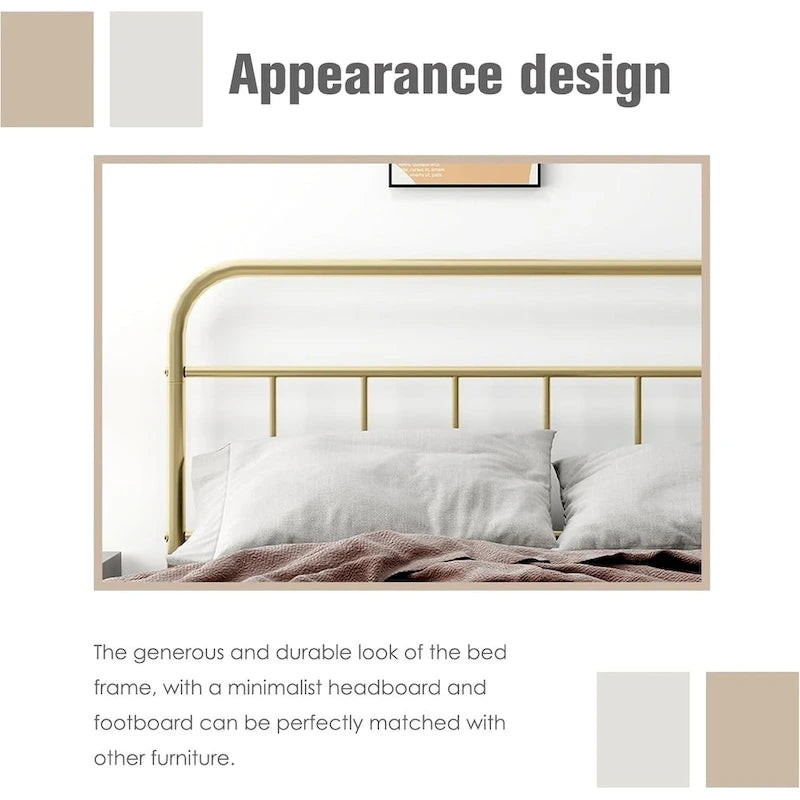 Alazyhome Platform Metal Bed Frame, Easy Assembly