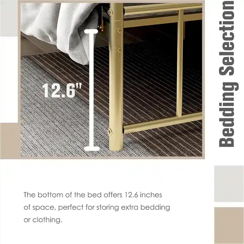 Alazyhome Platform Metal Bed Frame, Easy Assembly