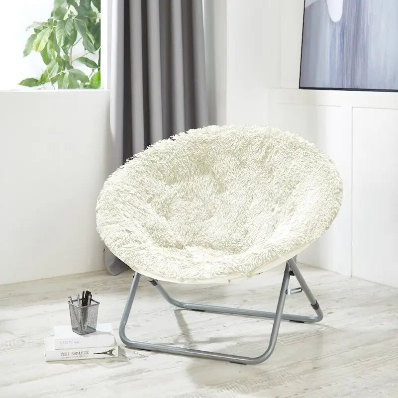 Mongolian Oversized Faux Fur Moonchair