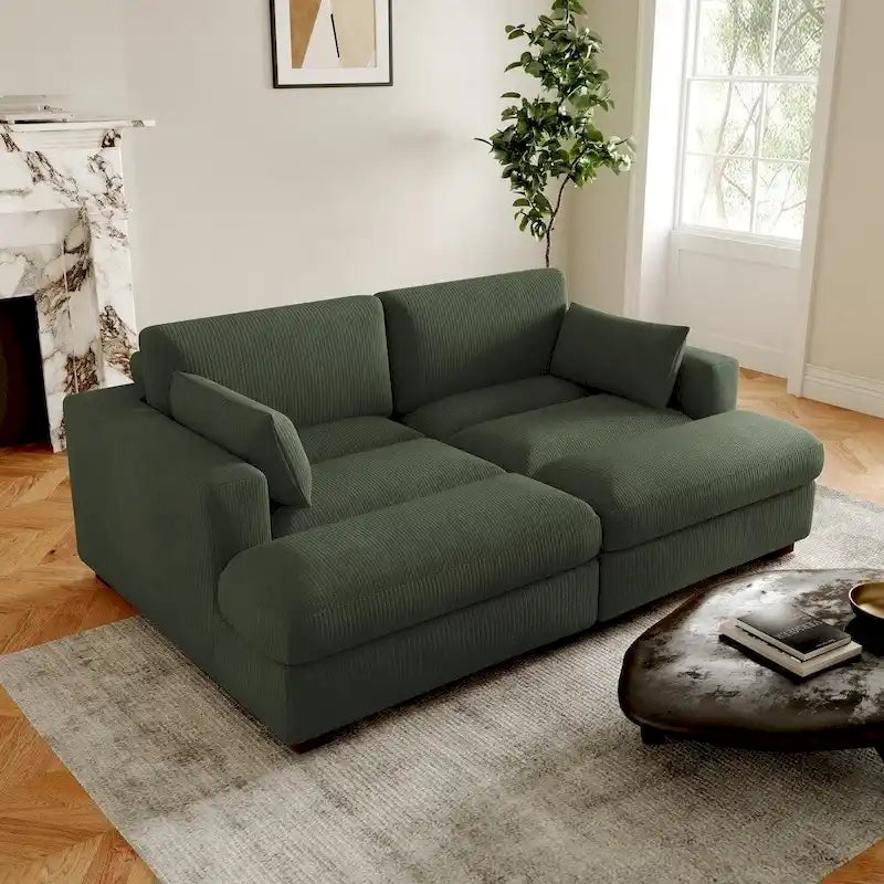 Left and Right Sectional Sofa Set Chaise Lounge Sofa Chair