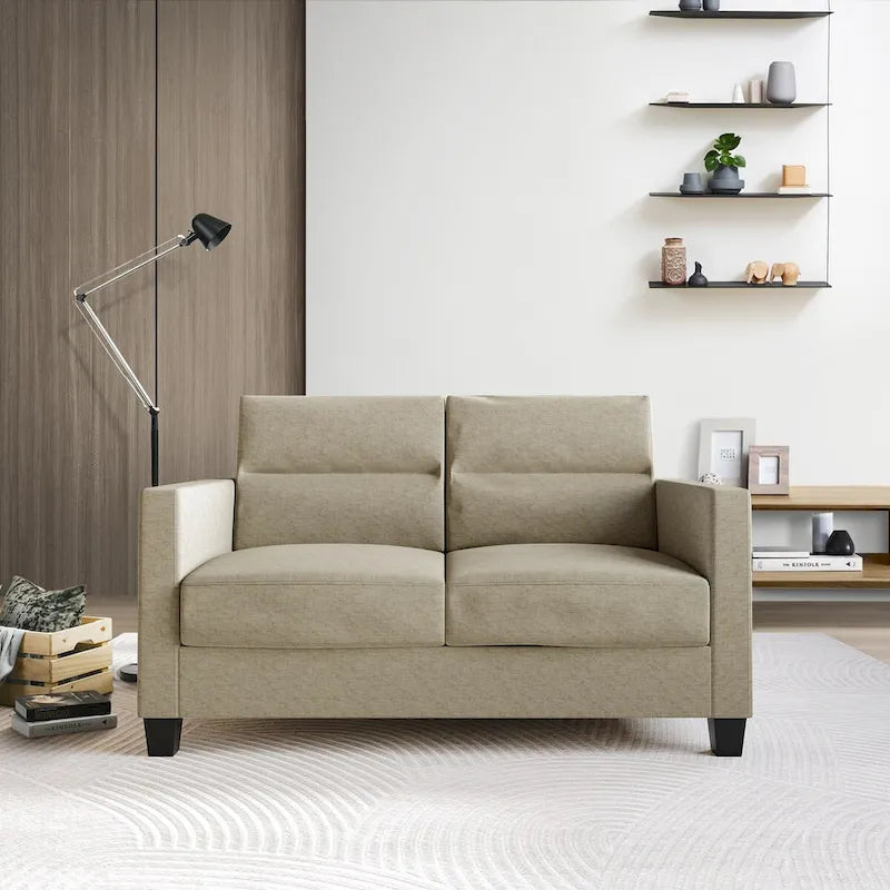 CraftPorch Clean and Minimalist Linen Upholstered 3-Piece Living Room Set