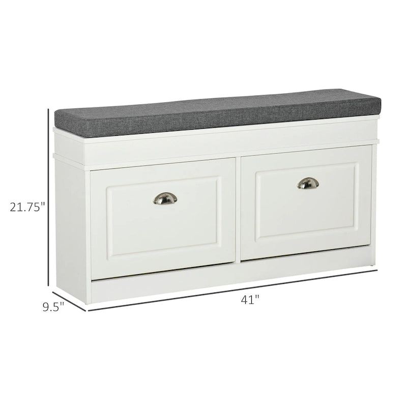 Modern Shoe Rack Bench for Entryway