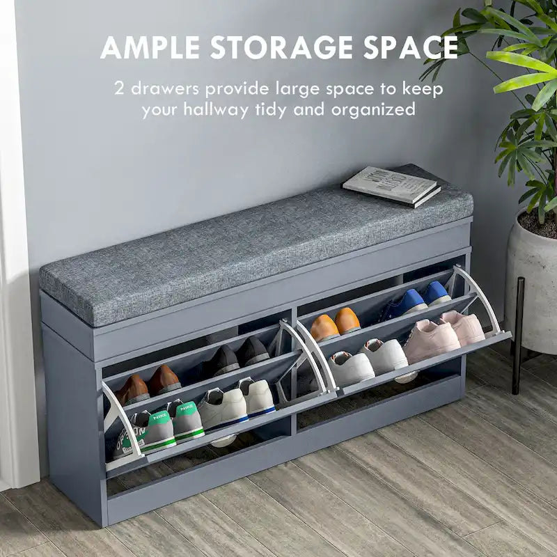 Modern Shoe Rack Bench for Entryway