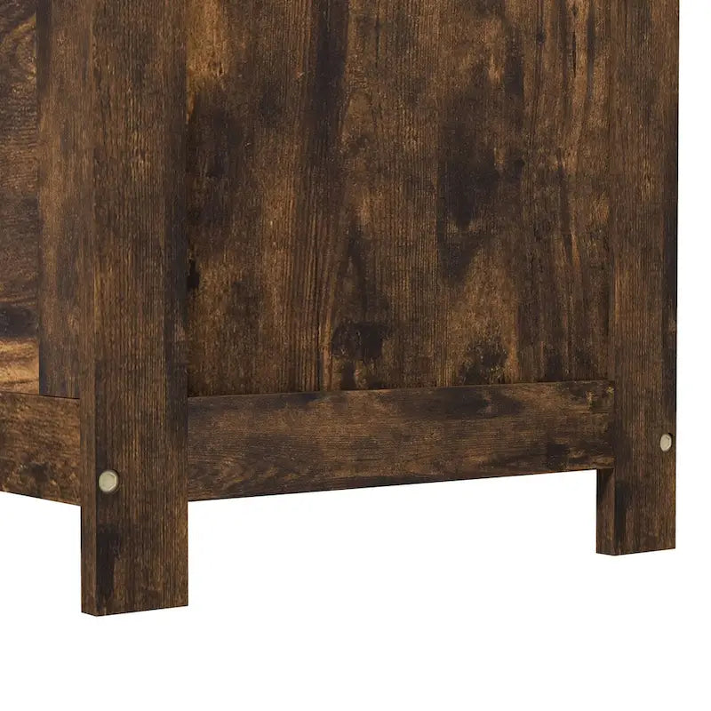 HOMCOM Storage Chest, Wooden Box with 2 Safety Hinges and Cut-out Handles, Modern Storage Trunk for Living Room, Entryway