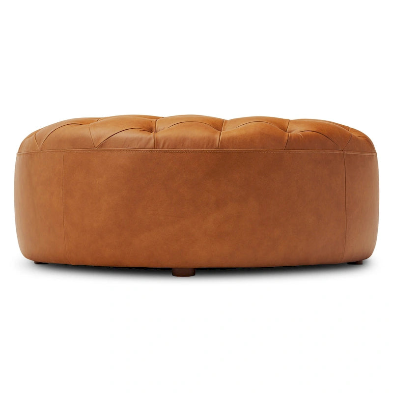 Poly & Bark Ascot Ottoman - Full Grain Genuine Italian Leather