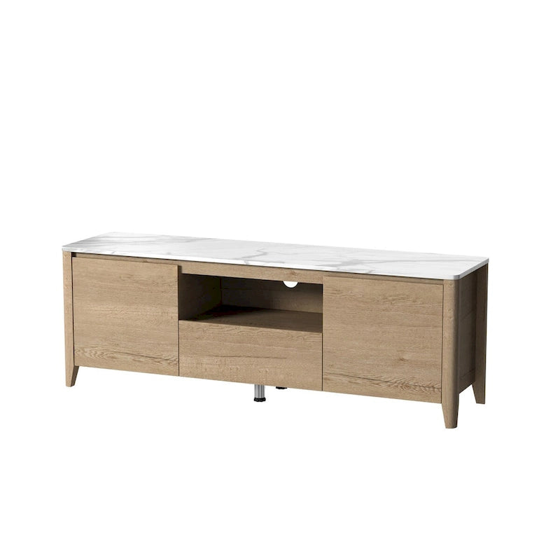 58 TV stand with LED Lights Entertainment Center TV cabinet with Storage for Up to 80 inch for Gaming Living Room Bedroom