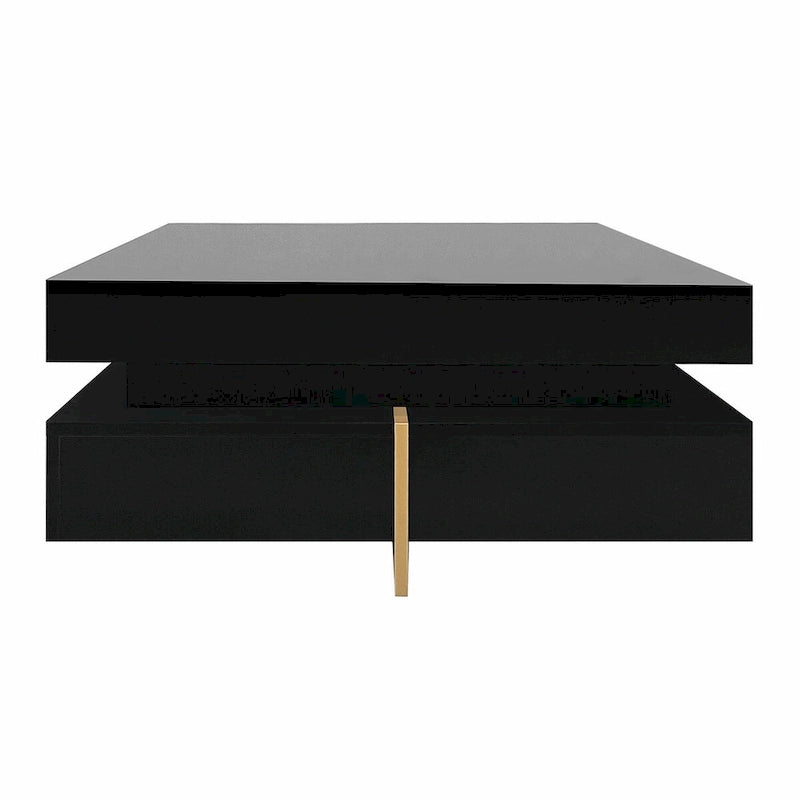 Stylish High Gloss Coffee Table with 4 Drawers