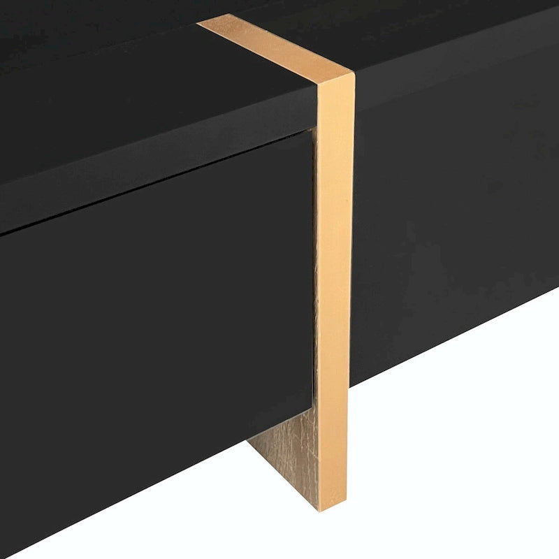 Stylish High Gloss Coffee Table with 4 Drawers
